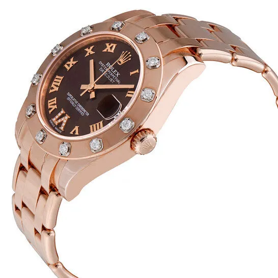 JMS always PreStyled Sets Original Rolex LadyDatejust Pearlmaster Chocolate Dial 18K Everose Gold Automatic Ladies Watch 81315BRRDPM JMS always PreStyled Sets Original Rolex LadyDatejust Pearlmaster Chocolate Dial 18K Everose Gold Automatic Ladies Watch 81315BRRDPM