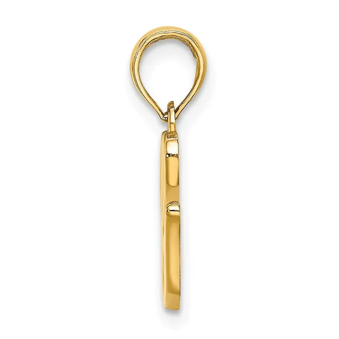 14k Yellow Gold Script Letter G Initial Pendant TreasureFineJewelers Necklaces