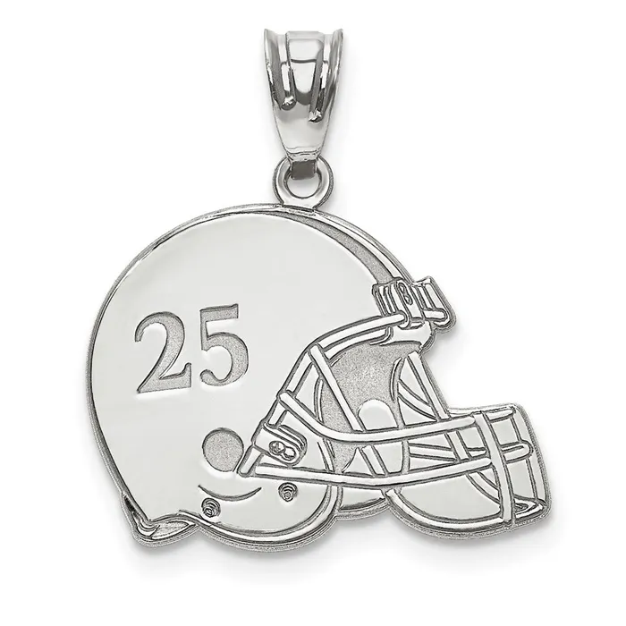 Necklaces TreasureFineJewelers 10KW Personalized Football Helmet Pendant Necklaces TreasureFineJewelers 10KW Personalized Football Helmet Pendant