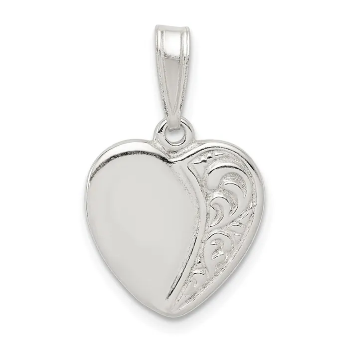 Necklaces TreasureFineJewelers Sterling Silver Heart Pendant