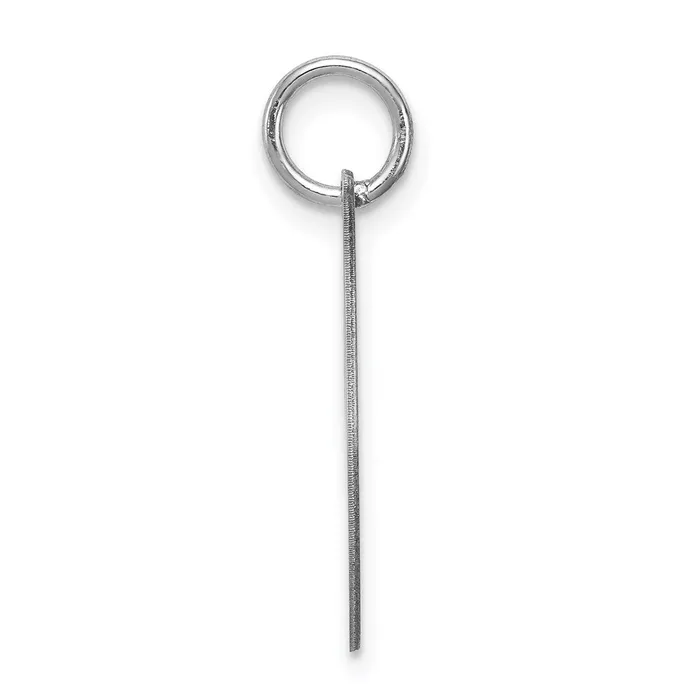 Necklaces TreasureFineJewelers Sterling Silver Rhodiumplated Fancy Script Letter I Initial Charm