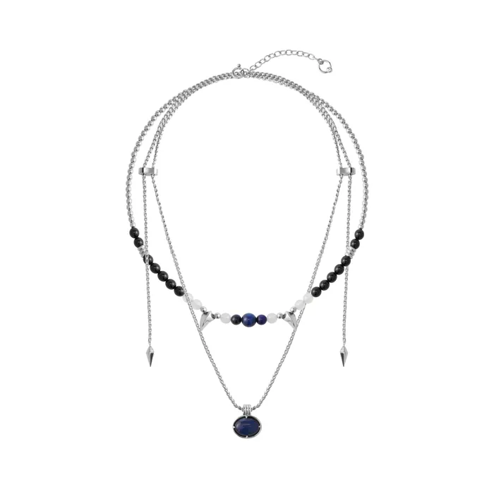 Blackheadshop Snake Fang Bead PullThrough Double Layer Necklace Necklaces