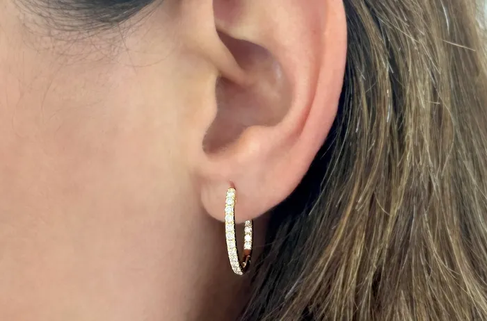 Earrings Earrings 18kt Gold Hoops Inside Out Diamonds Albert Hern Earrings Earrings 18kt Gold Hoops Inside Out Diamonds Albert Hern