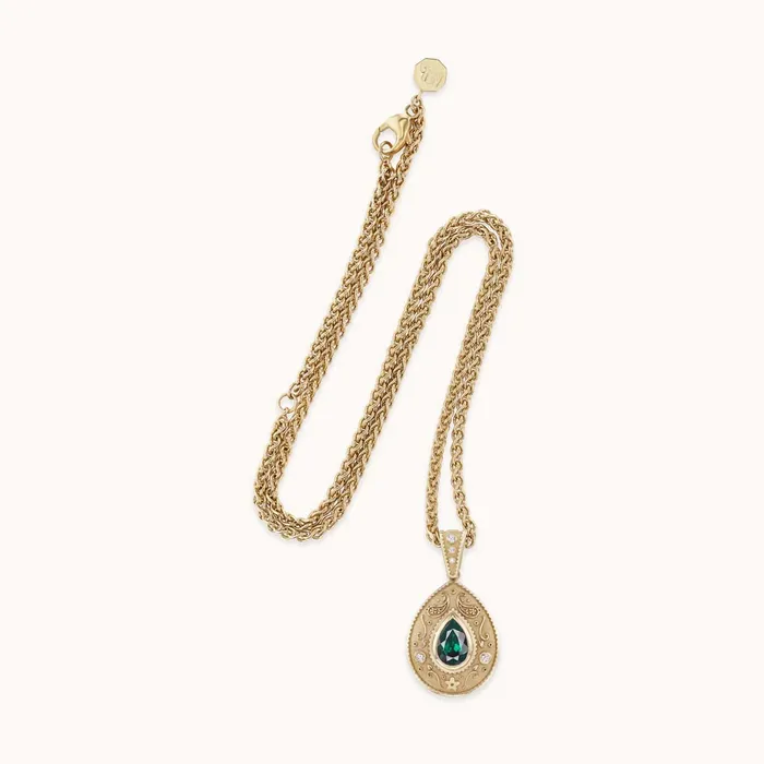 Marlo Laz Necklaces Southwestern Pear Charm Necklace