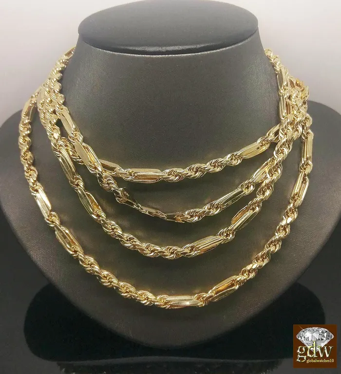 Real 10k Yellow Gold Milano Rope Chain Necklace 5mm 22 inch Free Shipping Sale Gold and Diamond Necklaces Real 10k Yellow Gold Milano Rope Chain Necklace 5mm 22 inch Free Shipping Sale Gold and Diamond Necklaces