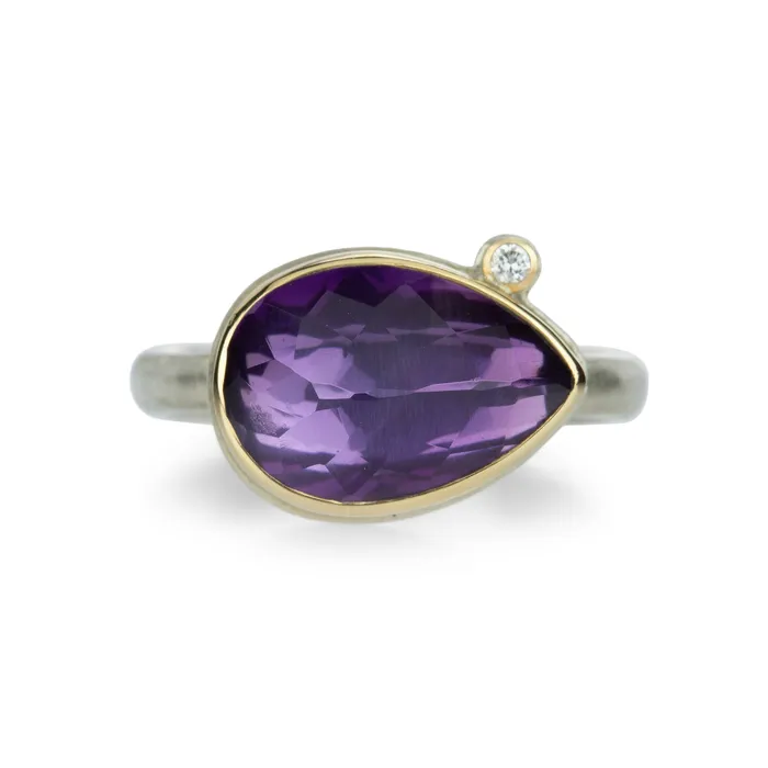 Rings Jamie Joseph Small Teardrop Amethyst Ring