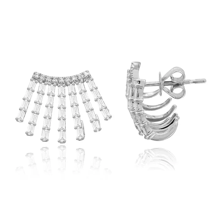 Alev Collection Earrings Seven Baguette Wrap Earrings