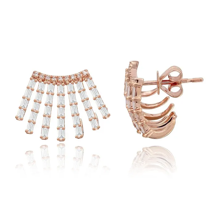 Alev Collection Earrings Seven Baguette Wrap Earrings