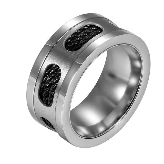 sparklingselections Bracelets Mens Silver Stainless Steel Rings
