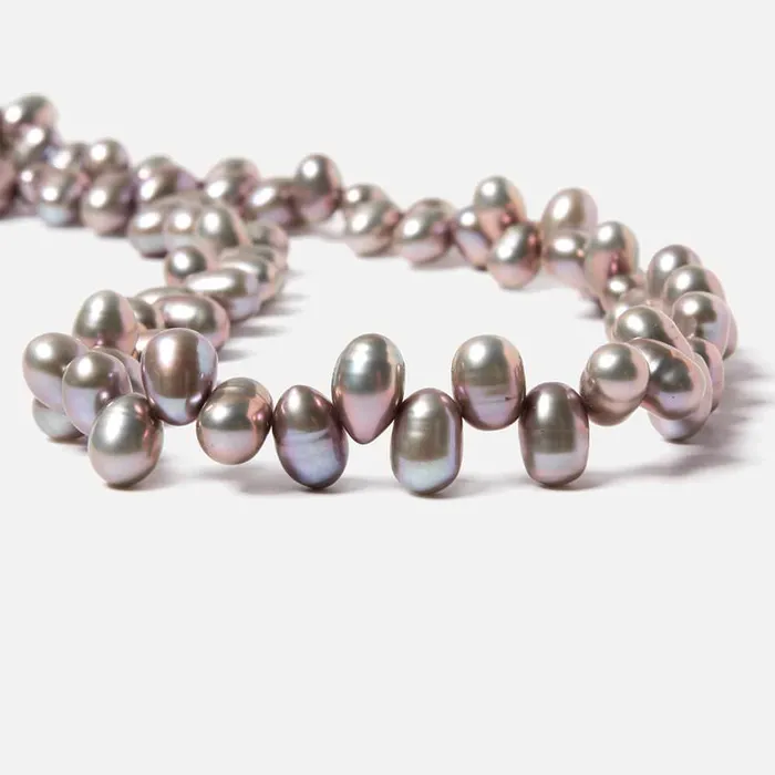 7x58x6mm Rose Silver Top Drilled Oval Freshwater Pearl 16 inch 86 pieces Beadsofcambaycom Earrings 7x58x6mm Rose Silver Top Drilled Oval Freshwater Pearl 16 inch 86 pieces Beadsofcambaycom Earrings