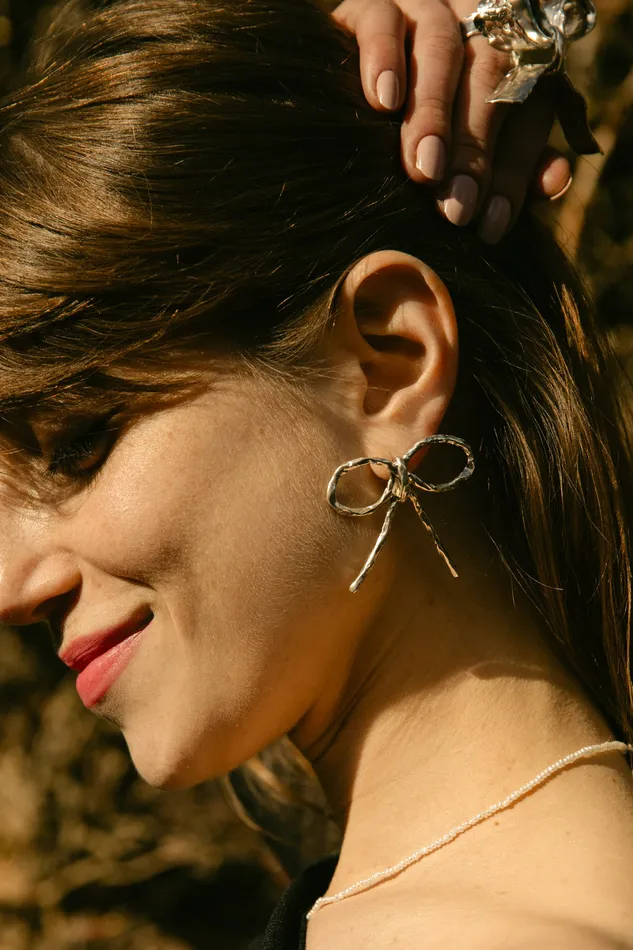 Bow Me Big Earrings Joanna Jablko Jewelry Earrings