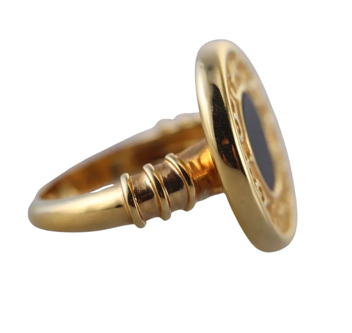 Carrera Y Carrera Rings Carrera y Carrera Musica Black Onyx Gold Ring