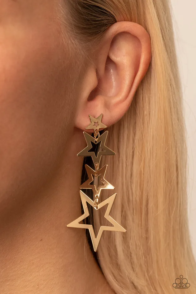 Earrings Paparazzi Accessories Superstar Crescendo Gold Earrings Jewelry by Bretta Earrings Paparazzi Accessories Superstar Crescendo Gold Earrings Jewelry by Bretta