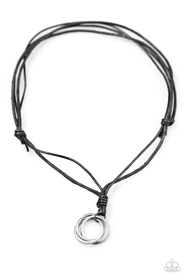Mountain Man Black Urban Necklace Jewelry by Bretta Paparazzi Accessories Necklaces