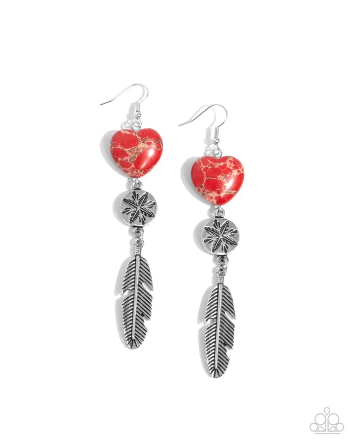 Paparazzi Accessories Earrings FreeSpirited Fame Red Earrings Jewelry by Bretta