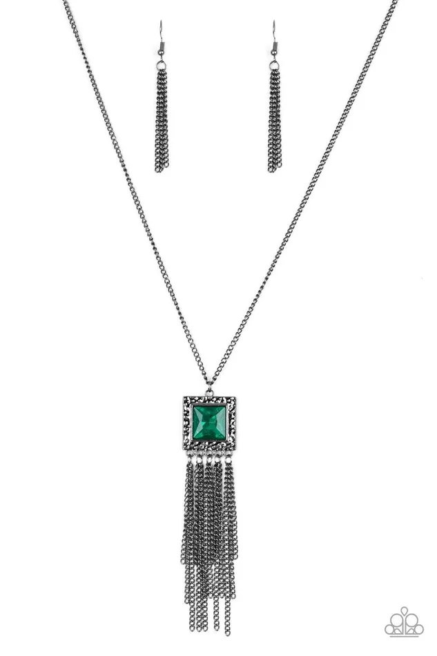 Paparazzi Accessories Necklaces Shimmer Sensei Green Necklace Jeewelry by Bretta