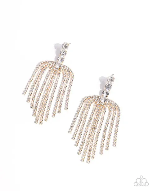 Paparazzi Accessories Tapered Twilight Gold Post Earrings Jewelry by Bretta Earrings
