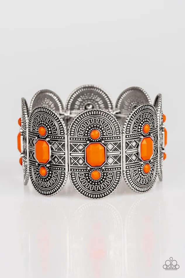 Paparazzi Accessories Turn Up The TROPICAL Heat Orange Bracelet Jewelry by Bretta Bracelets