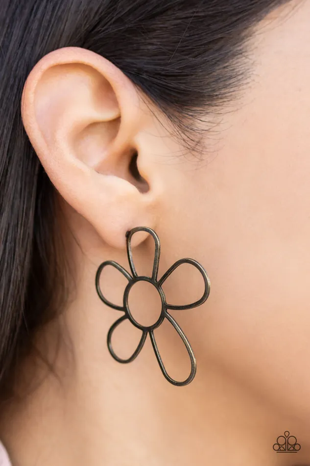 Rustic Rarity Brass Earrings Jewelry by Bretta Paparazzi Accessories Earrings