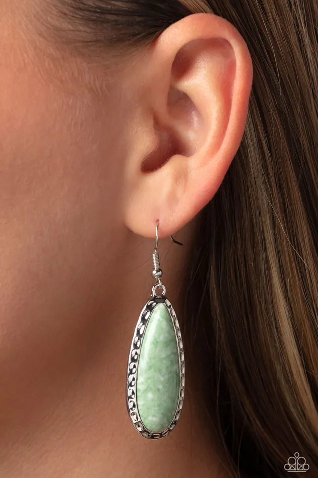 TEARDROPDead Dynasty Green Earrings Jewelry by Bretta Paparazzi Accessories Earrings TEARDROPDead Dynasty Green Earrings Jewelry by Bretta Paparazzi Accessories Earrings