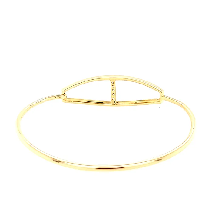 Doves Bracelets Yellow Gold Diamond Bangle Bracelet I7721