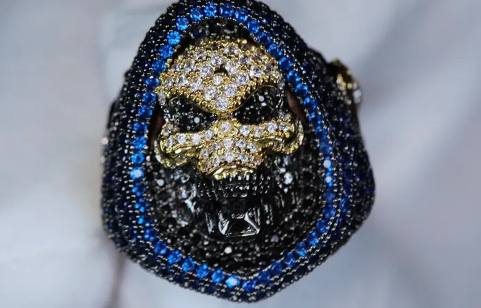 Lab Diamonds London Rings Diamond Skull Ring Black Diamond Ring Iced Out Skull Ring