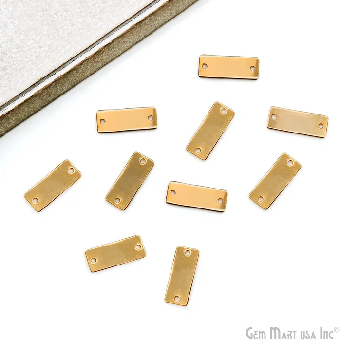 PreStyled Sets 5pc Lot Gold Spacers Bar 2 Hole Bar 20x8mm Gold Plated Rectangle Multi Strand Bar GemMartUSA PreStyled Sets 5pc Lot Gold Spacers Bar 2 Hole Bar 20x8mm Gold Plated Rectangle Multi Strand Bar GemMartUSA