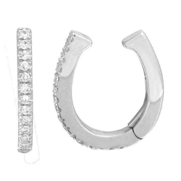 14K Gold Micro Pave Diamond Ear Cuff Izakov Diamonds Fine Jewelry Earrings