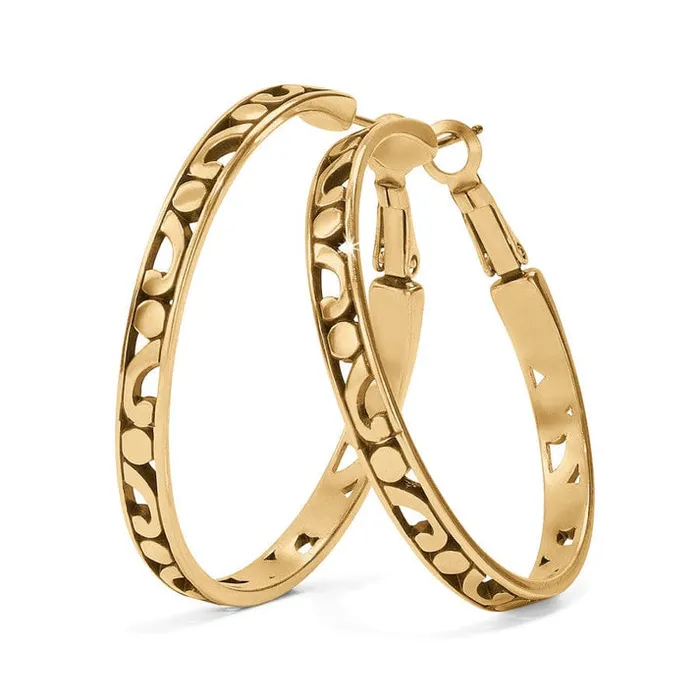 Brighton Earrings Contempo Large Hoop Earrings Gold