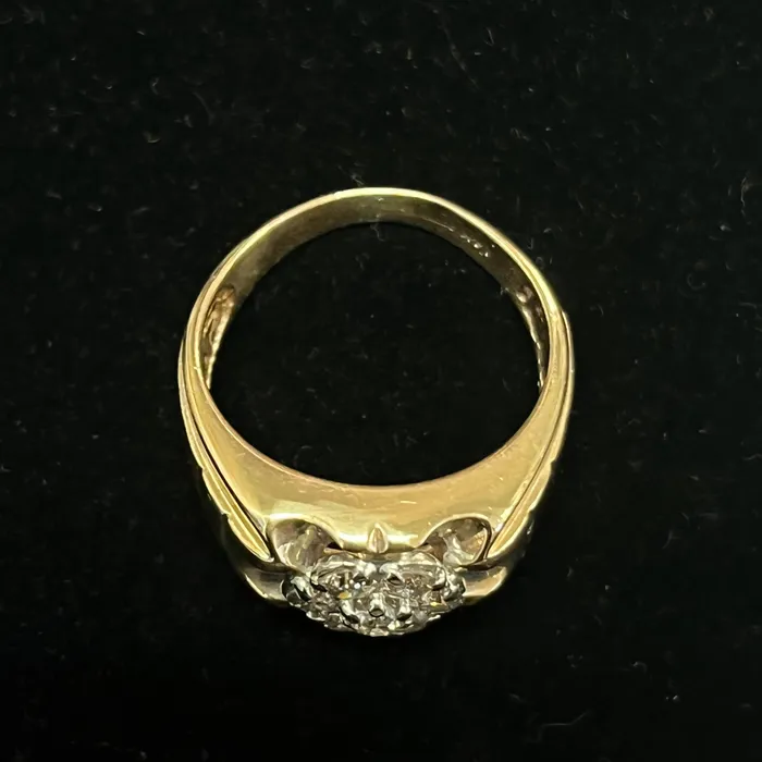 Crown Jewels Coin 999 Clearance 14K Mens Diamond Ring Rings