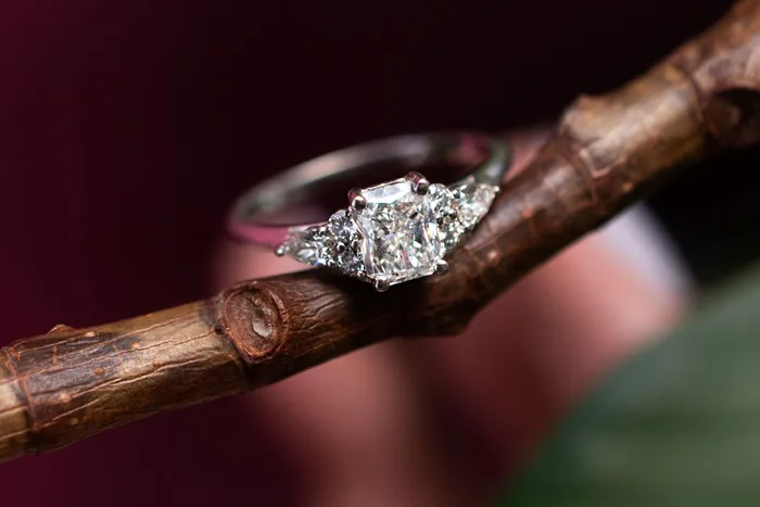 Crown Jewels Coin Rings 100 ct Radiant Cut Diamond Ring