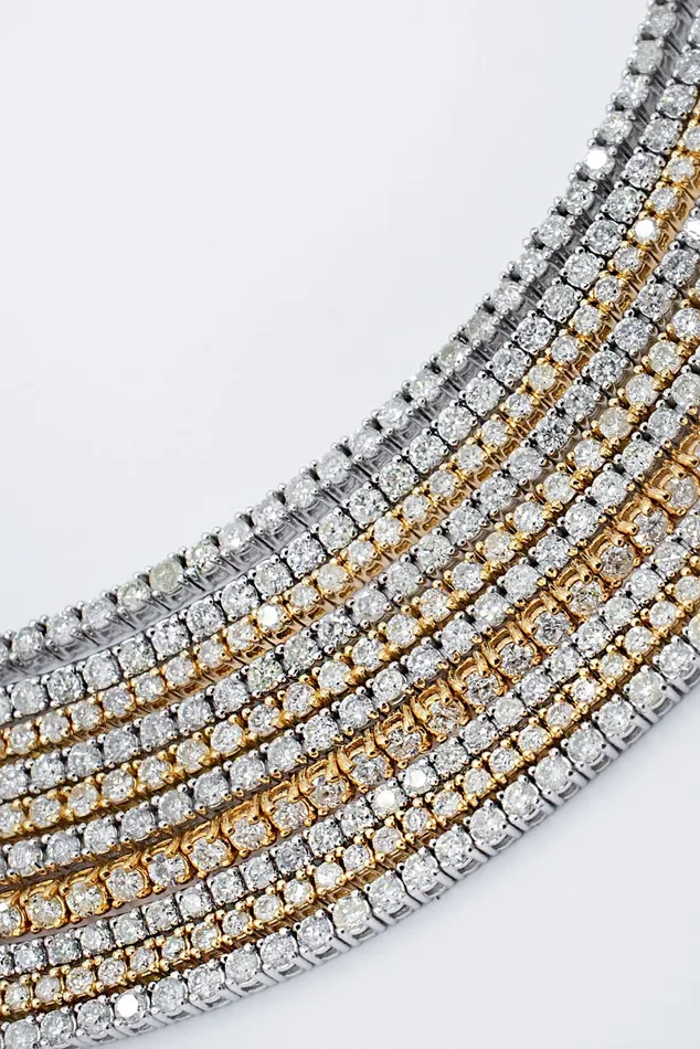 Diamond Tennis Necklace 4 ctw Special Crown Jewels Coin Necklaces