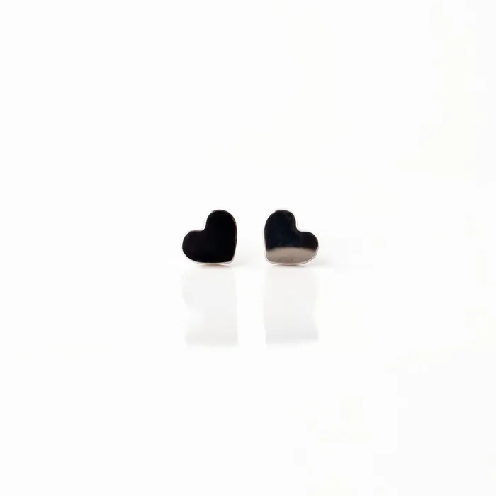 Earrings Grayling Heart Titanium Flat Back Sleeper Earrings
