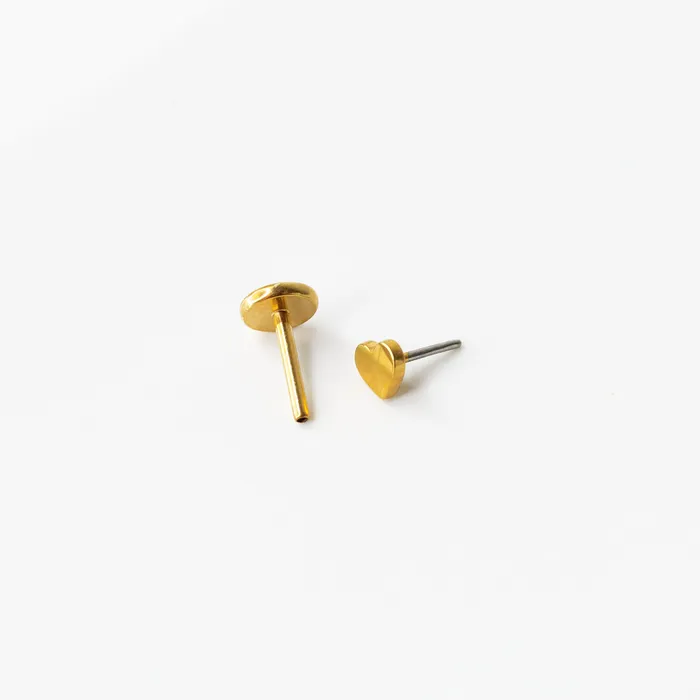 Earrings Grayling Heart Titanium Flat Back Sleeper Earrings