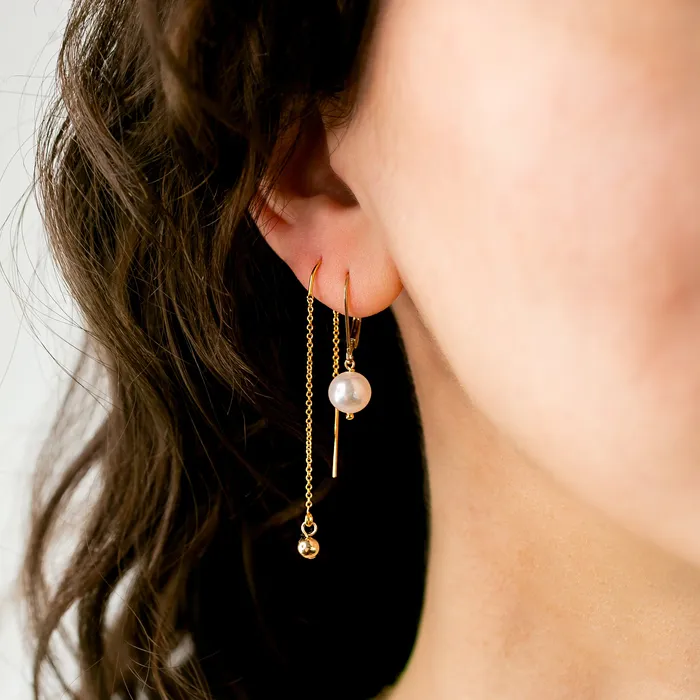 Earrings Grayling Myna Freshwater Pearl Leverback Earrings Pair
