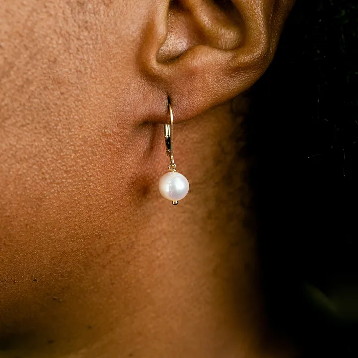 Earrings Grayling Myna Freshwater Pearl Leverback Earrings Pair