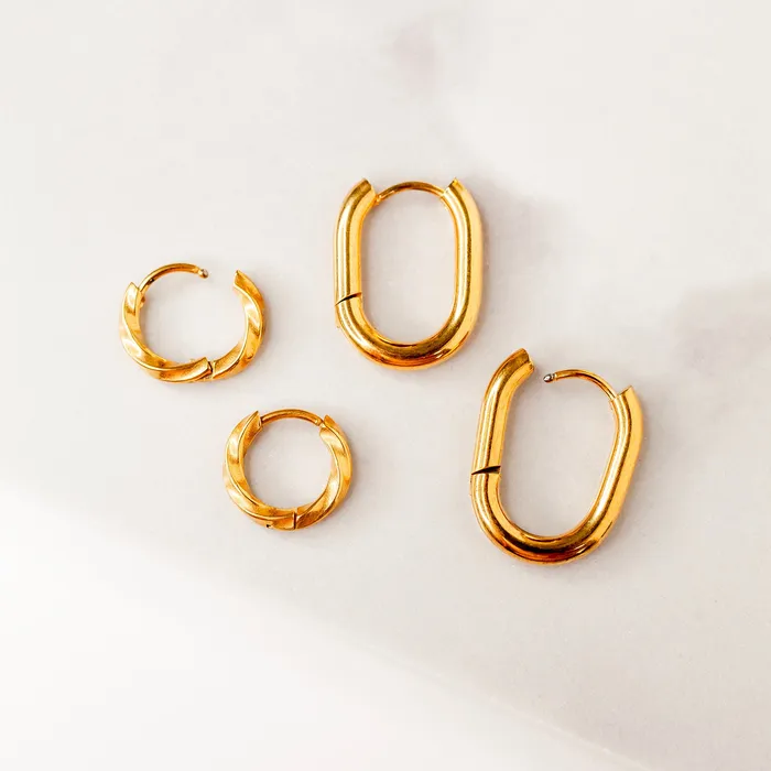 Earrings Grayling The Soho Mixed Locking Sleeper Huggie Earring Set