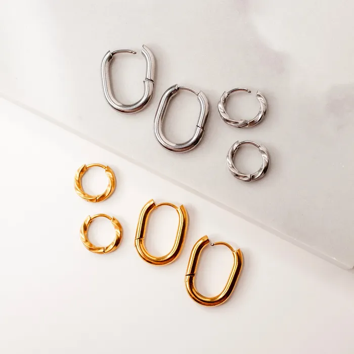 Earrings Grayling The Soho Mixed Locking Sleeper Huggie Earring Set