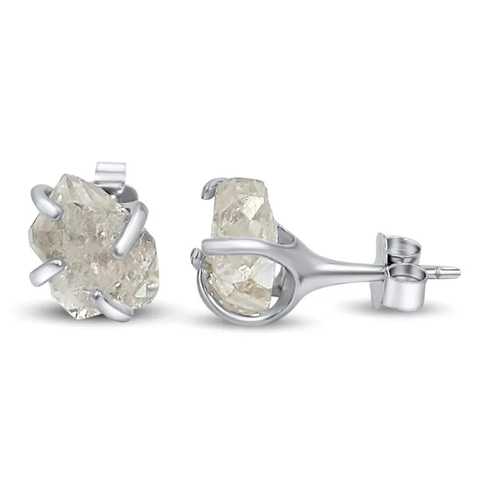Earrings Uniquelan Jewelry Raw Herkimer Diamond Stud Earrings Earrings Uniquelan Jewelry Raw Herkimer Diamond Stud Earrings