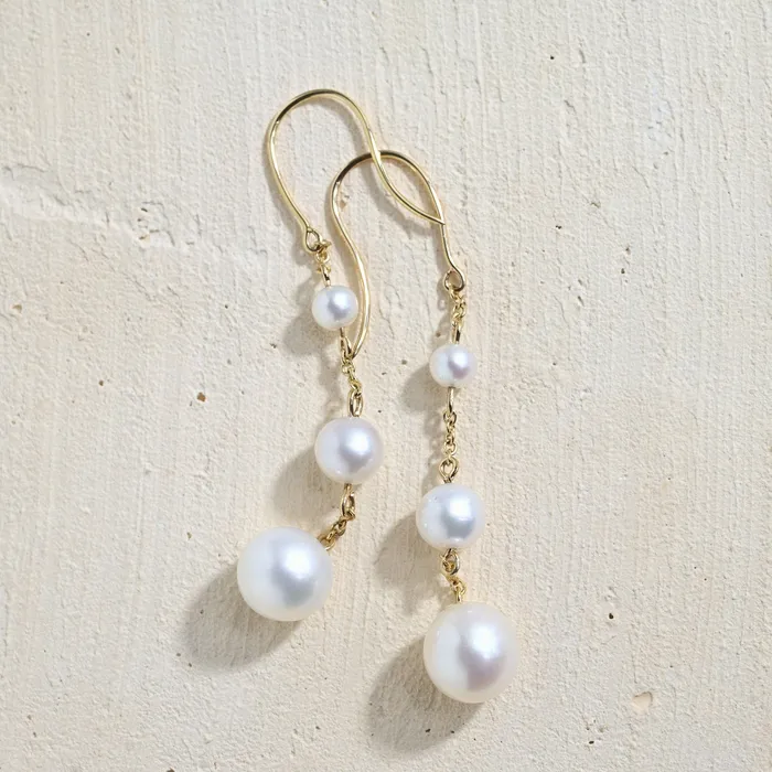 Earrings Valerie Madison Fine Jewelry Pearl Chain Drop Earrings