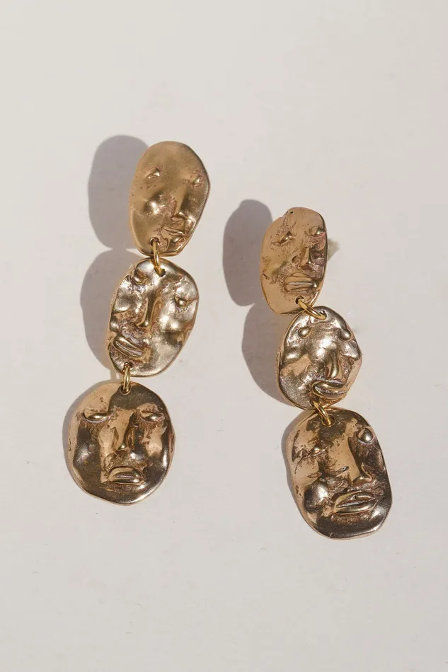Face Droplet Earrings Yu Yu Shiratori Earrings