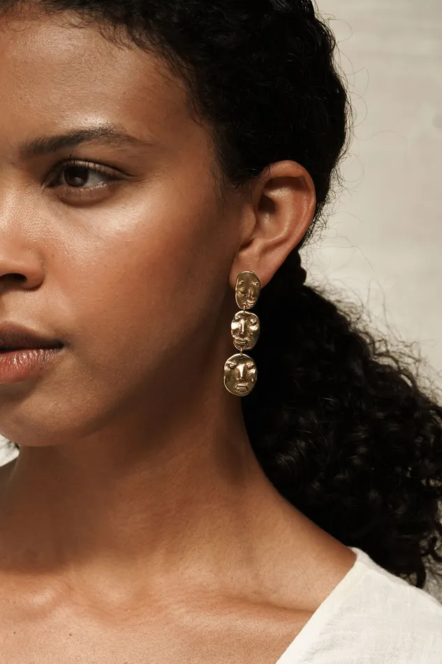 Face Droplet Earrings Yu Yu Shiratori Earrings