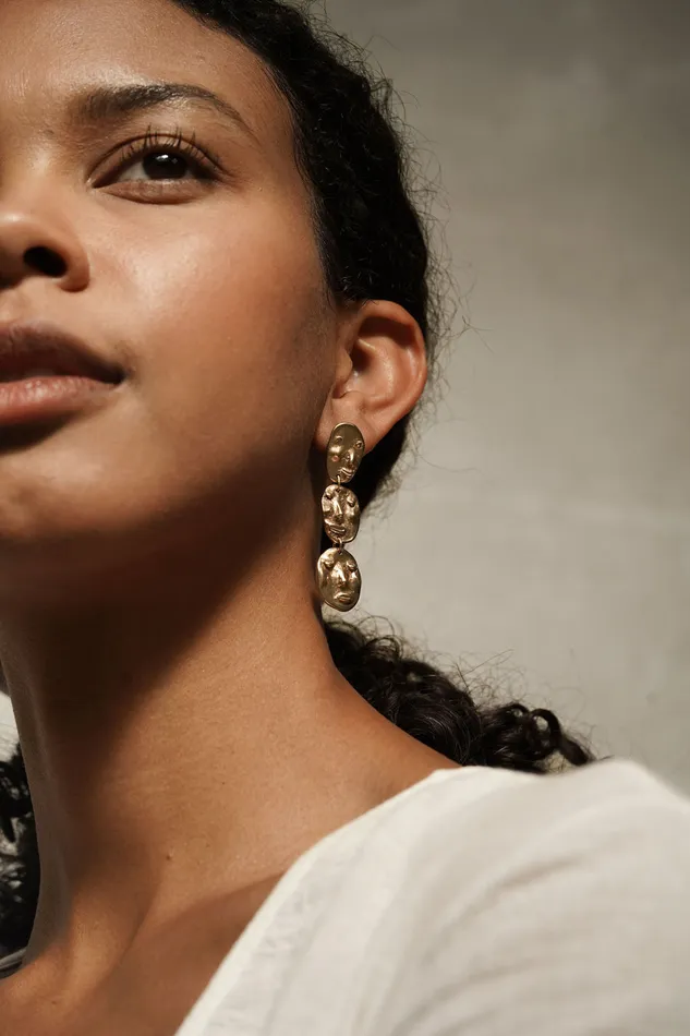 Face Droplet Earrings Yu Yu Shiratori Earrings