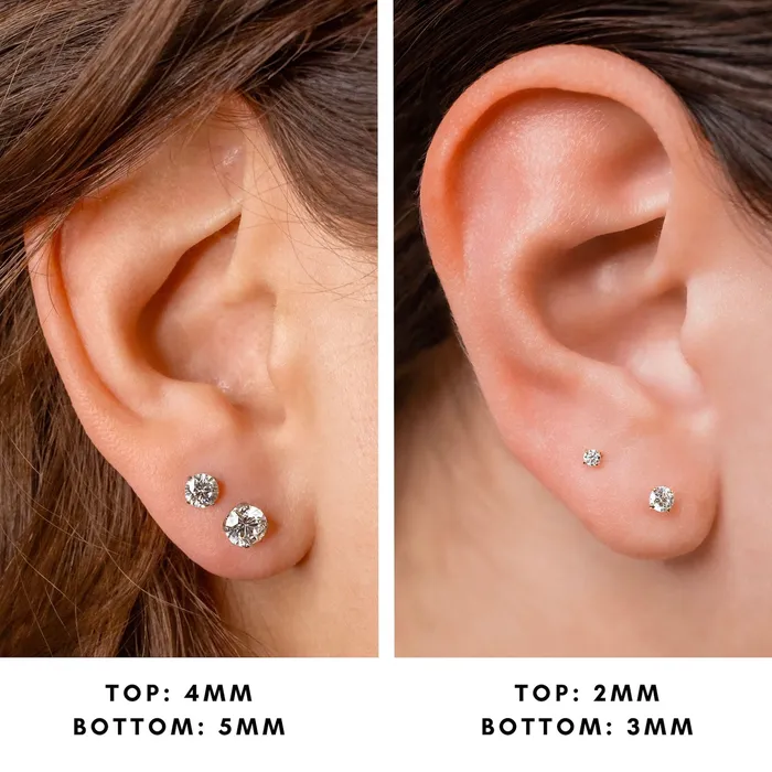 Grayling Solitaire Round Titanium Flat Back Sleeper Earrings Earrings