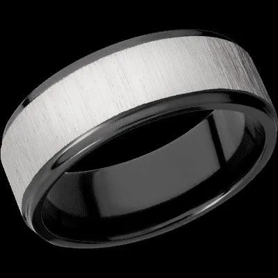 Lashbrook 8mm Black Zirconium Wedding Band LASHBROOK Rings