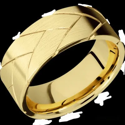 LASHBROOK Rings Lashbrook 14K Yellow Gold 8mm Flat Wedding Band