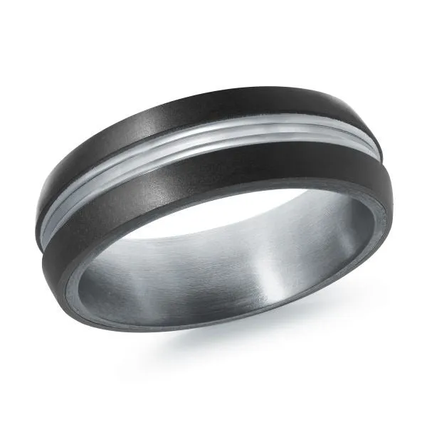 MALO BANDS Rings Malo 7mm Tantalum and 14K White Gold Wedding Band