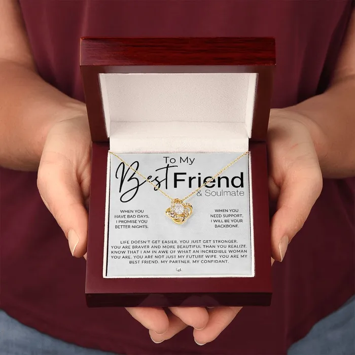My Best Friend My Soulmate Thoughtful and Romantic Gift for Her Soulmate Necklace Christmas Valentines Birthday or Anniversary Gifts ShineOn Fulfillment Necklaces