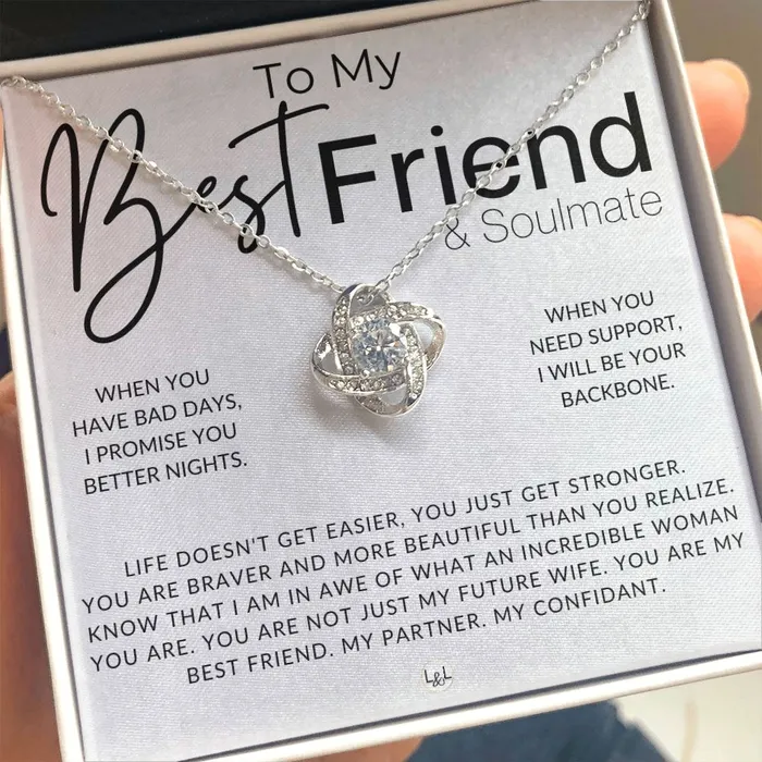 My Best Friend My Soulmate Thoughtful and Romantic Gift for Her Soulmate Necklace Christmas Valentines Birthday or Anniversary Gifts ShineOn Fulfillment Necklaces
