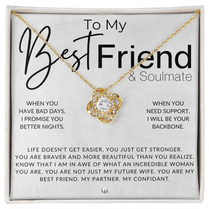 My Best Friend My Soulmate Thoughtful and Romantic Gift for Her Soulmate Necklace Christmas Valentines Birthday or Anniversary Gifts ShineOn Fulfillment Necklaces